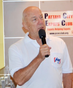 Roy Albiston conducts the PCEC’s Open Forum where members and guests can ask questions about expat living in Thailand or provide comments and observations on movies, restaurants, or other items of interest.