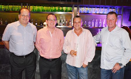 (L to R) Greg Watkins, Executive Director of the BCCT, Mark Bowling, Associate Director, Sales & Leasing of C.I.T. Property Consultants Co., Ltd, Terrence Allen Collins, Managing Director of the BravoThai Lifestyle Co., Ltd. and Adrian Stamkiog.