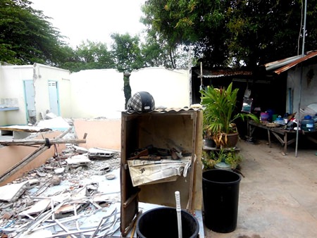 Not much of their home is now left.