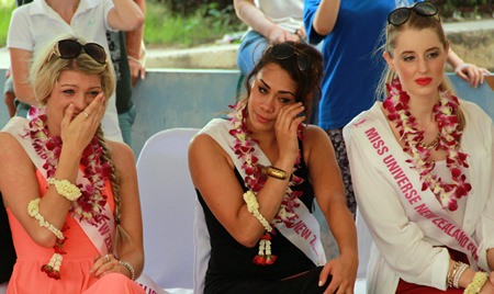 After listening to the blind children sing Amazing Grace, many were moved to tears.