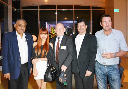 (L to R) Peter Malhotra, MD of the Pattaya Mail Media Group, Wannaphot Kaewpoung, Marketing Executive of Ruwac Asia Limited, Ron Smith, Director of  S-3 Services, Bobby Brooks and Paul Gerard Wilkinson, International Operations Manager of Cooper International Engineering & Services Co., Ltd. (CIES).