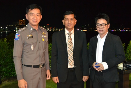 (l-r) Pol.Lt.Col. Arun Promphan, Superintendent of Pattaya’s Tourist Police, Chaowalit Sang-Utai, Permanant Secretary of Chonburi Province and Rattanachai Suthidechanai , President of Tourism and Culture Committee at Pattaya City Hall.