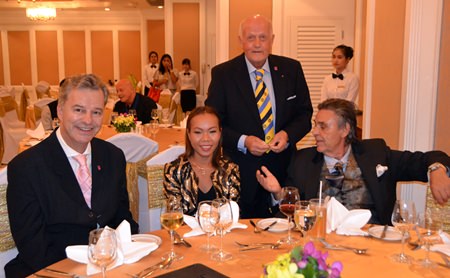 President Ingo Raeuber (left) of the Rotary Club of Phoenix Pattaya with his fellow members.