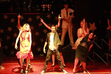 Looking good! An energy-packed number during Grease.