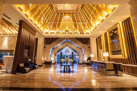 The lobby area of Hilton Nay Pyi Taw.