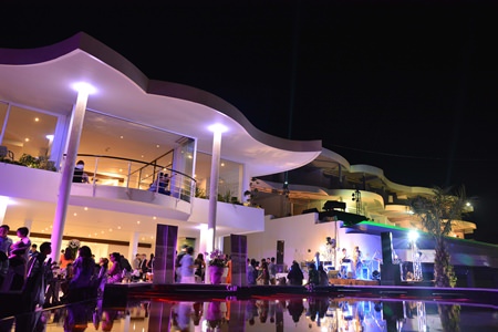Guests enjoy the lavish opening party on November 22.