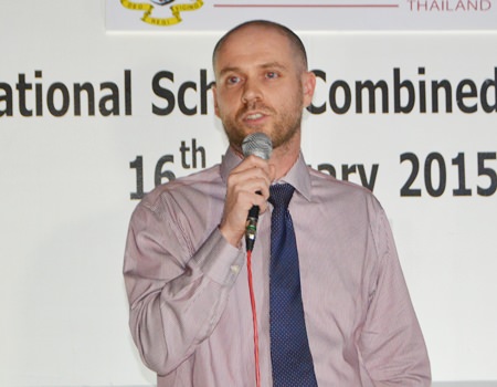 Bromsgrove International School Thailand Deputy Headmaster James Swan informs the gathered networkers everything they need to know about the school.