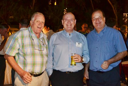 (L to R) Jim Howard, Sales Manager, Oil Field Equipment Services; Graham Macdonald, President of the South African Thai Chamber; and Greg Watkins, Executive Director of the British Chamber of Commerce Thailand enjoy great conversation.