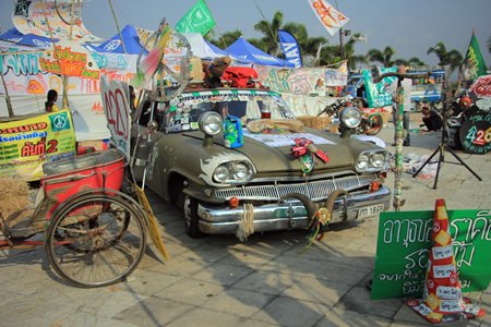 Vehicles is all sizes, shapes, and decorations turn out for the event.