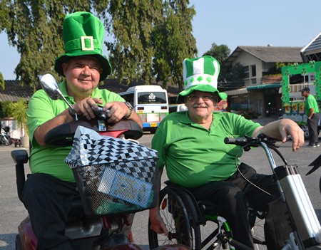 Two Irish gents get into the spirit of St Patrick’s Day despite life’s challenges.