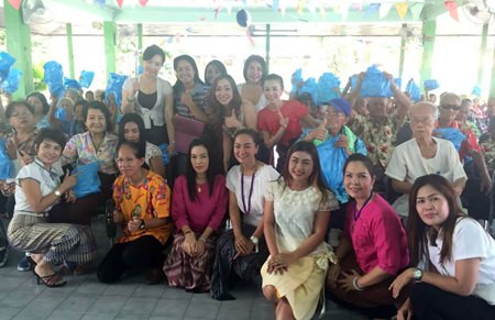 Members of the YWCA donated over 300 kits of needed items worth 30,000 THB to the elders of the home.