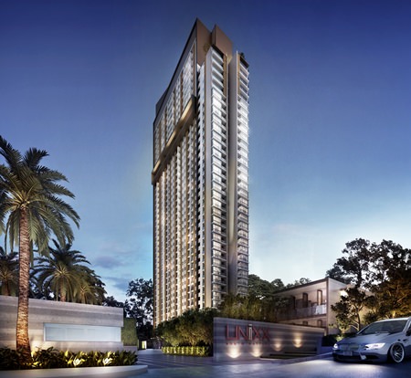 An artist’s rendering shows the exterior façade of Unixx South Pattaya.  The project is due for completion by the end of 2015.