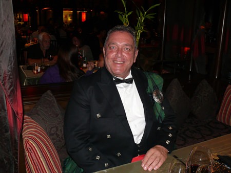 The always affable Kevin Fisher came dressed in full regalia including the ceremonial ‘skean dhu’ (dagger).