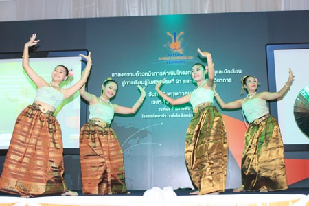 Students from Pattaya City School #11 perform for the assembly.