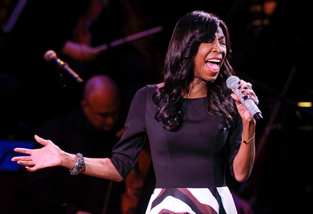 The late Natalie Cole is shown performing in this March 2, 2015 file photo. (Photo by Evan Agostini/Invision/AP)