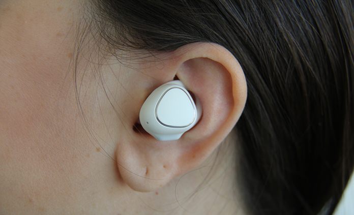 Samsung’s Gear IconX earbuds come with in-ear sensors for tracking heart rate, distance and pace during workouts. (AP Photo/Anick Jesdanun)