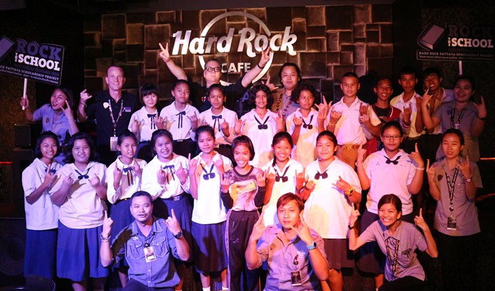 Hard Rock Hotel Pattaya’s “Rock the School” project grants scholarships to impoverished students in the Banglamung area.