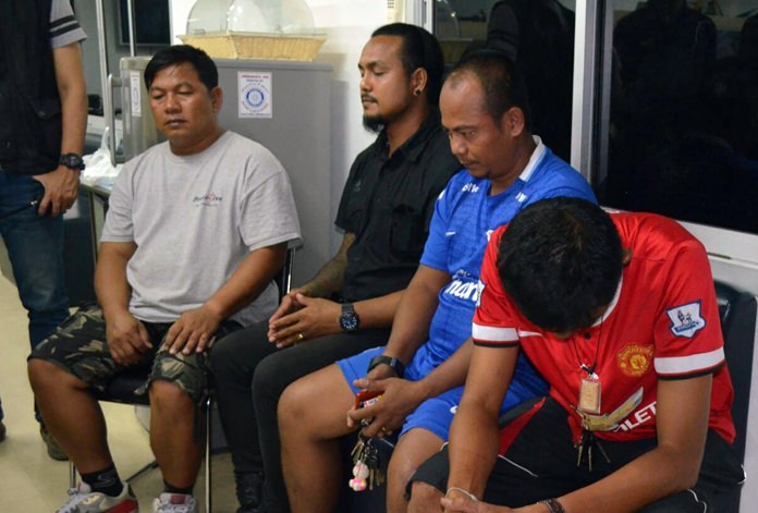 Chamnan Kongplien, Pairoj Boonmee, Apichart Kampein, and Kanung Kesa were taken into custody June 23 for allegedly impersonating police officers and conspiring to rape a 33-year-old Issan woman.