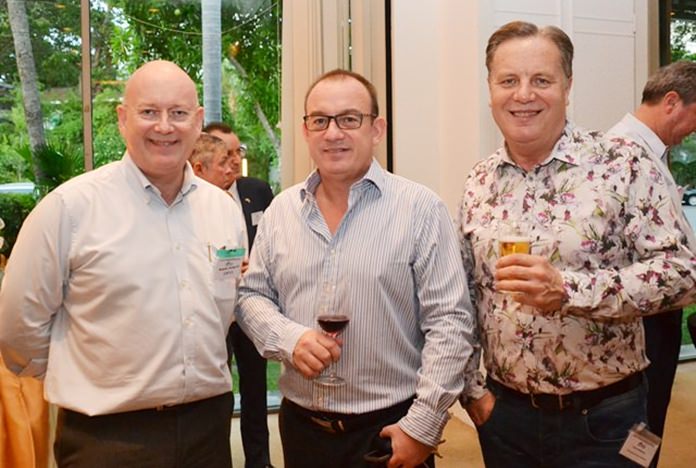 (L to R) Graham Macdonald, president of the SATCC, Mark Bowling, Associate Director, Head of Eastern Seaboard at Savills (Thailand) Limited, and Simon Matthews from Manpower.