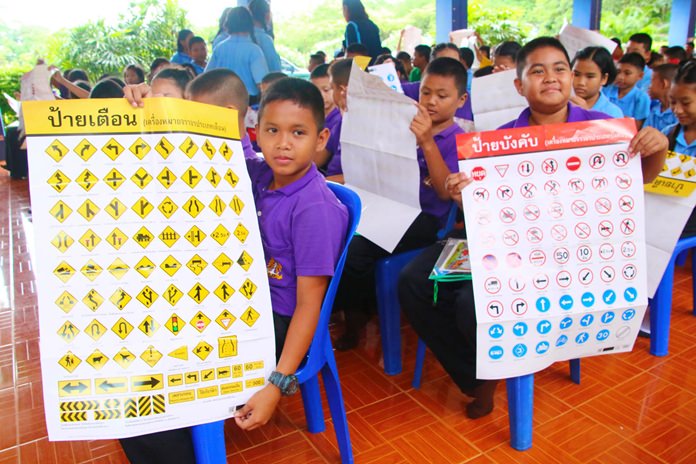 Youngsters are learning the rules of the road early in Sattahip.