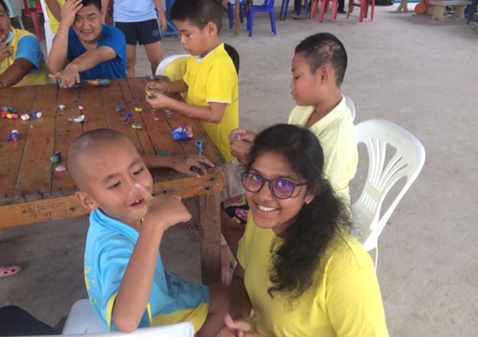 Playing and making things is always a popular activity at the special school.