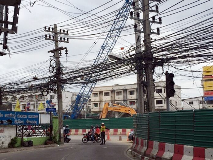An example of what Bill Gates was talking about. Photo taken of an electric post near Pattaya School 5.