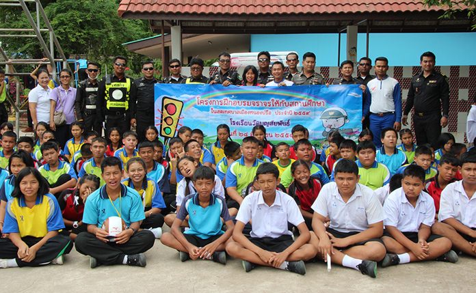 Nongprue continued its efforts to educate young drivers on the rules of the road, hosting another driving clinic at Wat Boonsampan School.