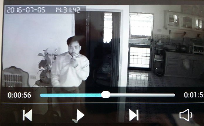 Police are looking for a burglar caught on video breaking into the family home of a cable-television reporter.