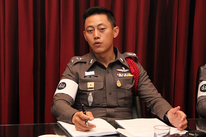 Pol. Lt. Col. Wasuwat Chotechuang, the newly appointed chief of the Traffic Division, announces another crackdown on parking scofflaws.