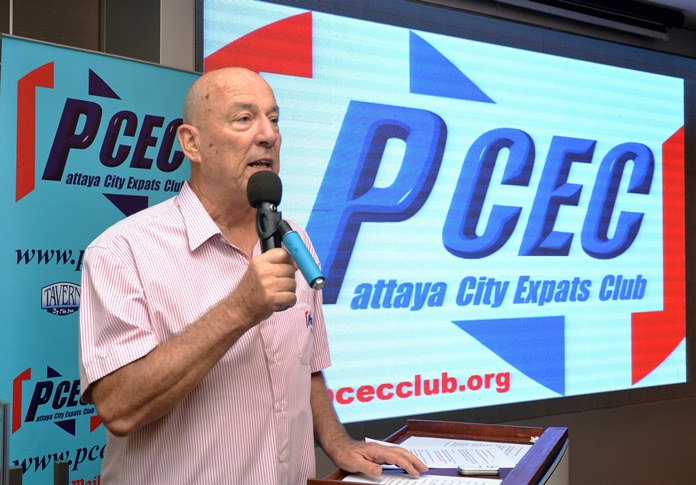 Board Chairman Roy Albiston gives his Annual Report to the Membership during the Annual General Meeting portion of the PCEC meeting on Sunday, July 3.