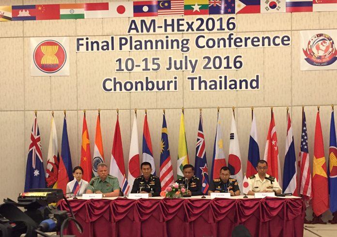 Defense officials from across Southeast Asia met to discuss the upcoming ADMM-Plus Military Medicine and Humanitarian Assistance and Disaster Relief Exercise scheduled for Sept. 1-11 in Chonburi.