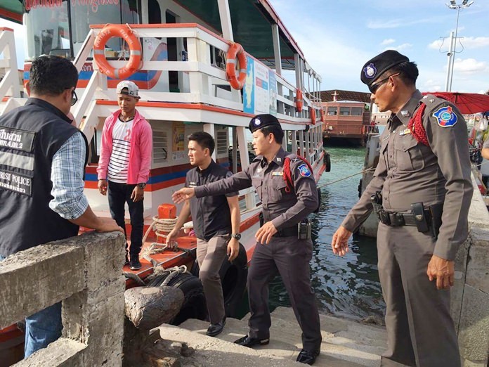Pattaya Tourist Police made themselves visible during the busy holiday weekend, hoping to reassure the many tourists in the city of their safety on land and sea.