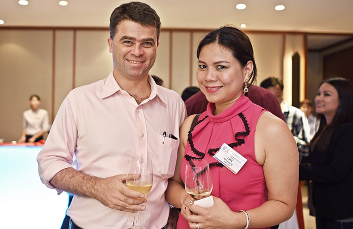 Vincent Pourre, Corporate Account Manager at Wall Street English, and Orn Netsawang, Membership Services Director at AMCHAM Thailand.