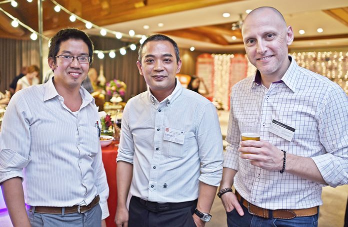 Taka Yamakazi, Assistant Managing Director at Nippon Kikai Engineering Co., Ltd., Kritsada Parnitvithkul, Operation Director at BM Dyna Thailand Co., Ltd., and Josh D. Kramlick, Director and Project Manager at AP Connect Solutions.