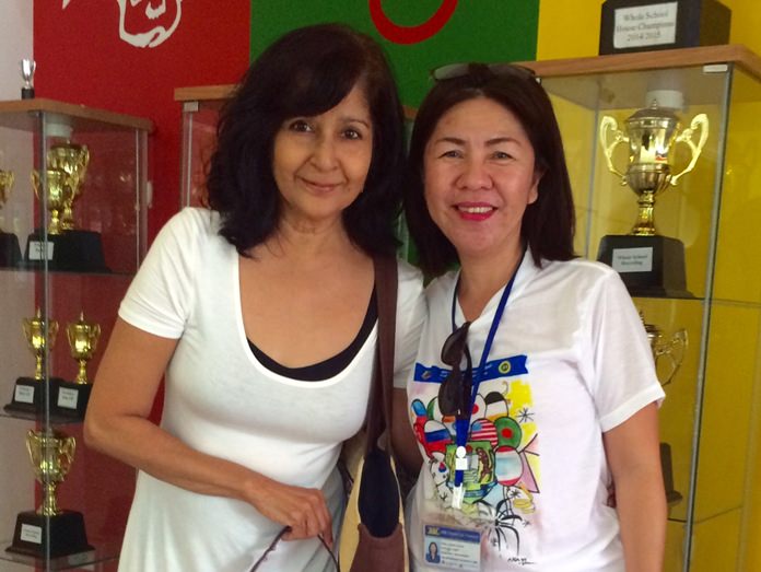 Sue K. of Pattaya Mail with Janette Oracion PA of GIS