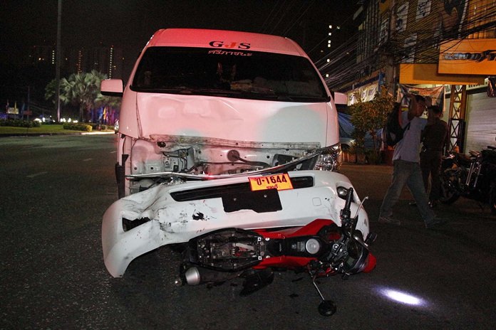 Somchoke Thungpila was killed when his motorcycle was struck by a van while making a U-turn on Sukhumvit Road.
