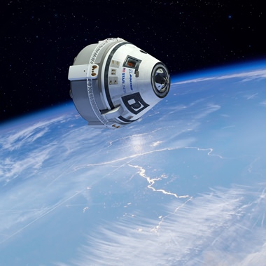 This artist’s rendering provided by Boeing on Thursday, Aug. 18, 2016 shows the company’s Starliner spacecraft. Americans haven’t rocketed into orbit from their home turf since NASA’s last shuttle flight in 2011. SpaceX and Boeing expect to resume human launches from Cape Canaveral in another year or two. (Boeing via AP)