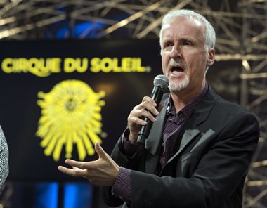 Film director James Cameron speaks at a news conference announcing a new show by Cirque du Soleil based on his movie “Avatar” in Montreal. (Ryan Remiorz/The Canadian Press via AP)