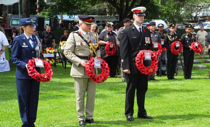 Defence Attaches lay their wreaths.