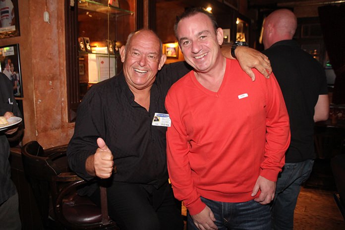 Regular networkers Rodney Charman and Mark Bowling.