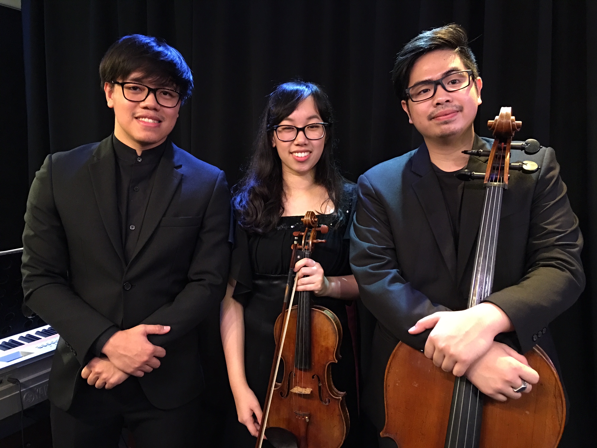 The Brille Trio (l-r): Yossral Songkiatkul, Varissara Tanakom and Vannophat Kaploykeo. (Photo/Ben Hansen)