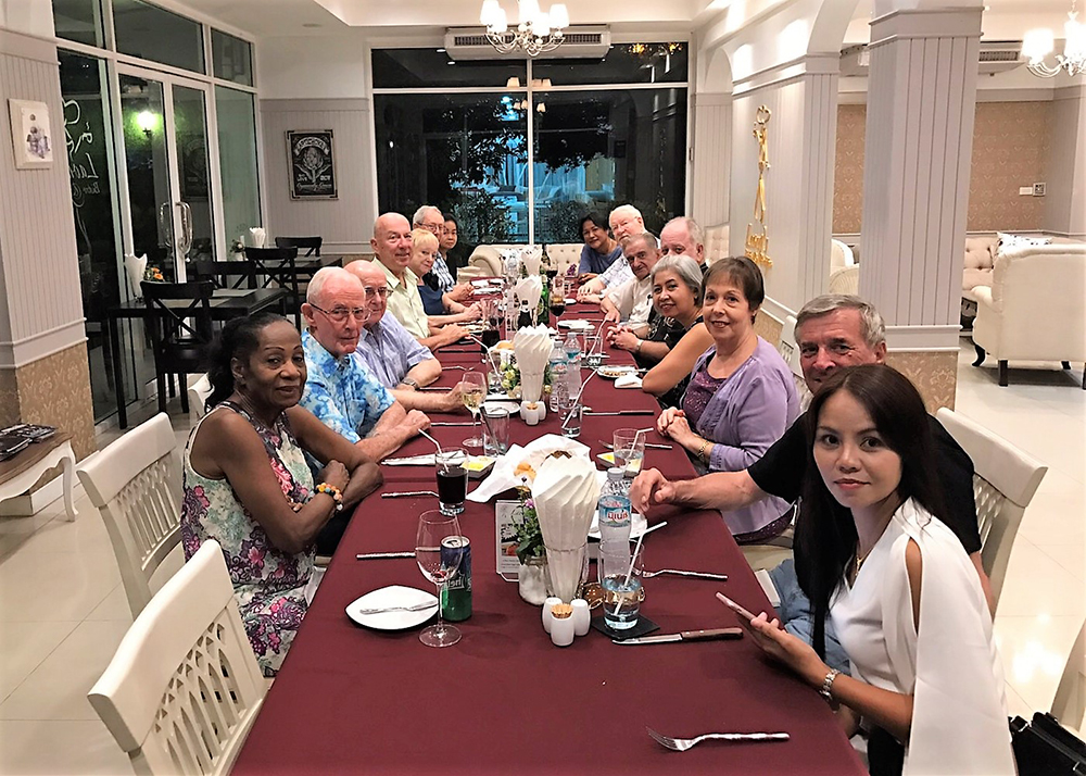 The PCEC's Governing Board enjoys their annual dinner on February 6, 2017 at Laong's Bistro on Jomtien 2nd Road. The group enjoyed conversation accompanied by excellent food and service. As a PCEC featured restaurant, each Board member received a discount on the 'check bin.' 