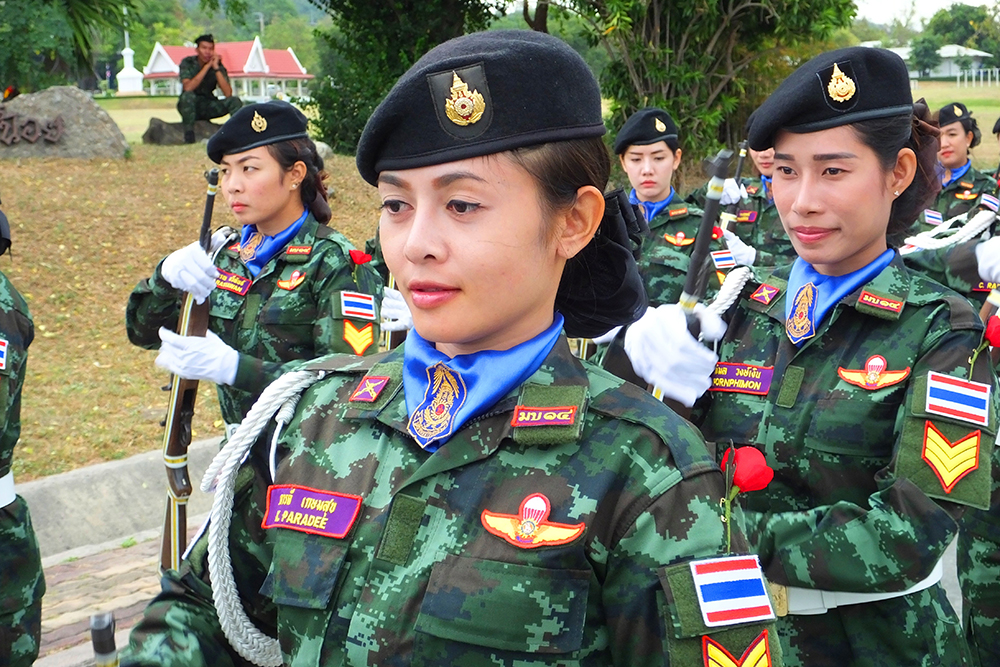 Thai army Ladies Display Team.