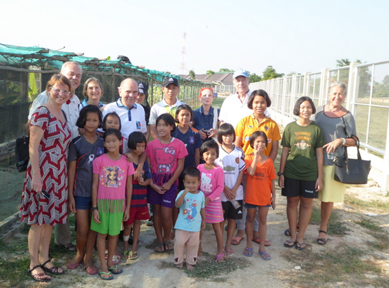 The visitors visit the CPDC’s new little farm.