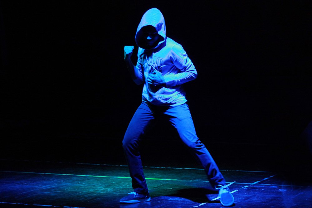 Hip-hop dancing kicked off the talent show.