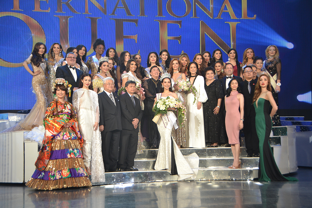 Contestants, judges and sponsors gather on stage for the grand finale.