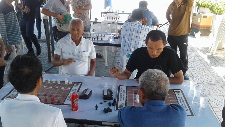 Board games have their place during the festivities in Naklua.