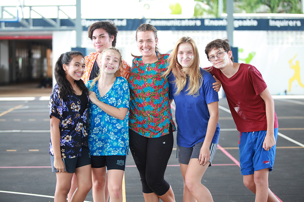 English teacher Ms Smith celebrated Songkran with some of her students.