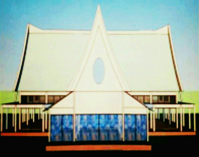 An artist’s rendering of the new Dharma Practice Buddhism Building.