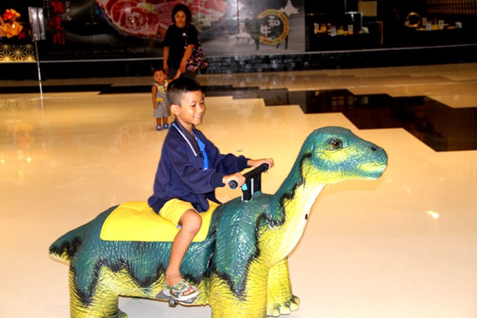 The younger ones enjoyed trying to run over spectators on motorised dinosaurs.